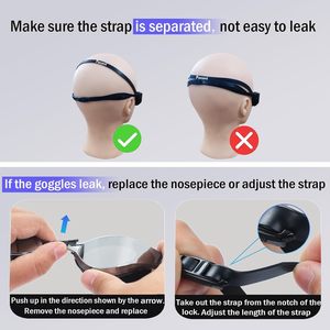 ワイドビュースイミングゴーグルプロフェッショナル防曇UVプロテクション漏れなし女性男性用スイムゴーグル - Product Image 6