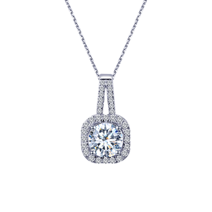 Wholesale IGI Certified 1.04ct 14K White Gold CVD Lab Grown Diamond Brilliant Cut Color <b>D</b> Luxury Solitaire Pendant <b>Necklace</b> Side - Product Image 1