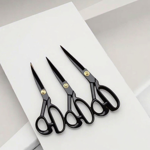 Ciseaux de tailleur en acier inoxydable de 8 et 12 pouces, à pointe, pour couper les tissus, avec poignée souple et lisse, pour la couture DIY et la confection de vêtements - Product Image 3