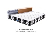 Matelas à ressorts personnalisé OEM avec mousse à mémoire de forme, Euro Top, tissu respirant, compressé et emballé sous vide
