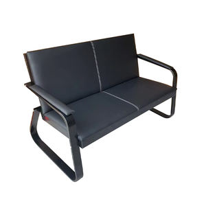 Chaise longue de réception de bureau moderne et confortable Chaise de zone d'attente de <span class=keywords><strong>salon</strong></span> rembourrée en acier inoxydable pour les clients - Product Image 1