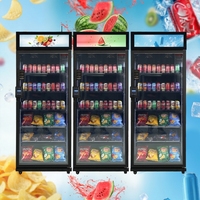 Máquina Expendedora Inteligente de Snacks con Pago por Tarjeta y Cámara IA, Nueva Máquina Expendedora para Gimnasios, Máquina Expendedora de Jugos y Refrescos, Enfriador Inteligente con Cámara