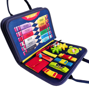 Tablero de Actividades de Fieltro para Niños, Tablero Sensorial Montessori, Juguetes Educativos para Niños - Product Image 1