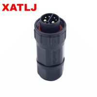 XATLJ M19 Boîtier en nylon à 6 broches Connecteur de batterie étanche IP67 Prise de chargeur de vélo EV pour batterie au lithium E-Bike