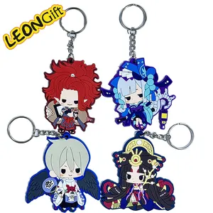 Logotipo personalizado 2d Soft Pvc Plastic Keychain Presente De Metal Anime Chaveiro De Borracha 3D Silicone Rubber Chaveiro De Borracha Pvc Keychain