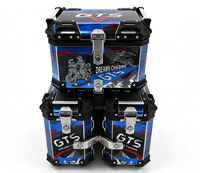 MOXINGKE Boîte à bagages de moto personnalisable 38L+38L en PP - Étanche et verrouillable, à dégagement rapide, pour rénovation/mise à niveau