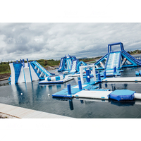 Parc aquatique gonflable géant robuste flottant parcours d'obstacles en eau sauter Aqua aire de jeux île gonflable pour lac