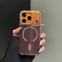 Coque de protection en fibre de carbone pour iPhone 17 Pro Max, sensation haut de gamme semi-transparente pour Apple 16, compatible avec les modèles 15, 14, 13, 12