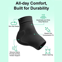 Protège-talon pour tendon d'Achille, chaussettes de compression rembourrées, chaussettes de talon en gel pour le syndrome de Haglund, la bursite, la tendinite et les douleurs.