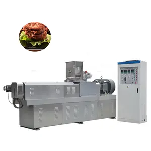 High Quality Texturize Soya Chunks Soya Mince Ball Nuggets Making Machines full fat soya extruder