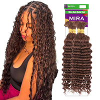 Lot de 4x mèches de cheveux bouclés italiens de 18 pouces, extensions de cheveux naturels vietnamiens bruts pour tresses, perruques et crochets bohèmes