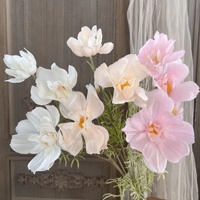 KW-F014 4-Köpfige Persische Blume Große Gesang-Blume Hot Pink Künstliche Gänseblümchen