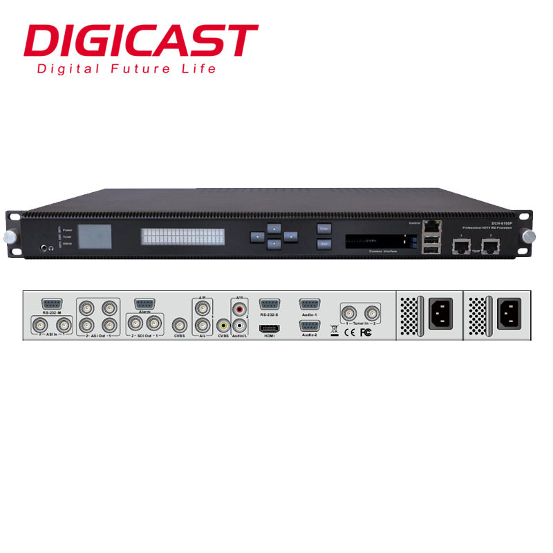 Digital Cable TV cabecera IRD, receptor de satélite DVB-S2 HD de descifrado de RF a HDMI me SDI ASI demodulador