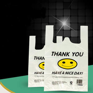 Tùy chỉnh phân hủy sinh học T-Shirt Túi compostable nhựa Túi mua sắm với logo thân thiện với môi bao bì PLA HDPE LDPE Tote Túi - Product Image 1