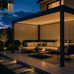 RKOVE RK-C3 Smart Electric Aluminum <b>Gazebo</b> with Adjustable Louvers, Outdoor Patio Pavilion for Family Leisure & Party - Product Image 1