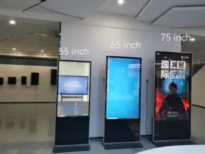 55 дюймовый комнатный тонкий Автономный digital signage доски аэропорта летная станция signage цифров информации