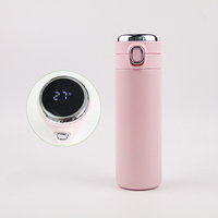 Termo Inteligente de Acero Inoxidable de 420 ml con Apertura de un Toque, Botella de Agua Térmica Inteligente con Tapa con Pantalla LED de Temperatura