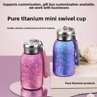Tasse isotherme rotative en titane pur, mini-tasse moderne et minimaliste au design élégant, nouvelle tasse à café portable pour voiture, bouteille d'eau