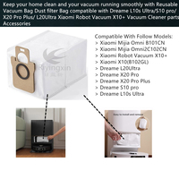 Sac à poussière de remplacement pour aspirateur robot Dreame L10s Ultra/S10 pro/X20 Pro Plus, sac filtrant non tissé, sac à déchets