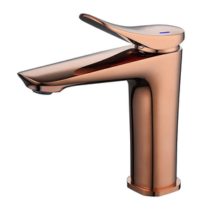 Robinet mitigeur monotrou en laiton chromé pour lavabo, à poser sur le comptoir, pour salle de bain, modèle BF2501241, couleur or, fabriqué à Kaiping, ajoute une touche de luxe. - Product Image 2