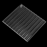 Panneau acrylique PMMA transparent décoratif à rayures étroites, prix usine