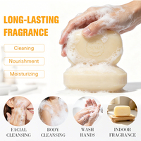 Savon Solide Nourrissant à la Pêche Nary 200G, Savons de Douche au Miel, Parfum Fruité, Soin de la Peau, Savon Éclaircissant