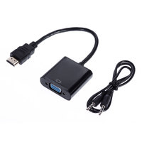 Cable Adaptador Convertidor de HDMI a VGA con Cable de Alimentación y Audio, Compatible con 1080P para PS3, HDTV, PC