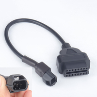 Cable Adaptador OBD2 de 16 Pines a 3 Pines para Herramienta de Diagnóstico de Motocicletas KYMCO
