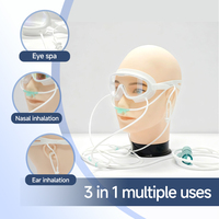 Cánula Nasal de Hidrógeno 3 en 1 con Máscara Ocular y Dispositivo de Gas para Oídos, Caliente/Frío, de Sobremesa, con Carcasa de Plástico, para Uso Doméstico, Exterior, Coche y RV