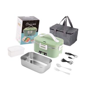 Portapranzo elettrico portatile con riscaldamento automatico in acciaio inox scalda alimenti per lavoro e auto e alimentazione a batteria - Product Image 4