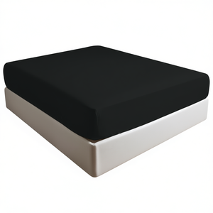 Sábana Ajustable 100% Algodón Negra Italiana Queen 160x200cm - Product Image 3