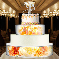 Ensemble de 2 supports à gâteau en acrylique transparent, boîte à gâteau remplissable, ensemble de faux gâteaux en mousse, faux gâteau pour cupcakes, dessert, anniversaire, mariage, fête