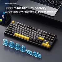 Clavier mécanique LEAVEN K88 Tri-mode, clavier de jeu filaire USB Type-C avec touches entièrement remplaçables à chaud, rétroéclairage RVB