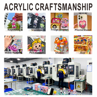 Soporte de Acrílico Magnético Personalizado para Exhibición de Personajes, Base de Acrílico para Escritorio, Regalos con Diseño de Dibujos Animados