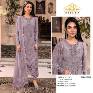 Ropa y accesorios Ropa étnica Traje pakistaní con trabajo de secuencia de bordado con traje de Salwar DE BODA Zarkan - Product Image 5