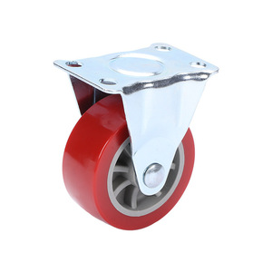 Fixed Caster Wheels 2.5 Inch PU Polyurethane Firm Tread Directional Wheel Bolt Hole Mounting Furniture Use - Product Image 4