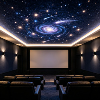 Panneau de plafond acoustique OEM ODM Starry Sky, ignifuge NRC 0.85, taille et couleur personnalisables pour chambre d'hôtel, salon
