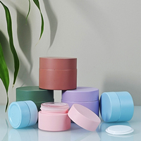 Pots en verre givré pour crème de soin de la peau, contenants d'emballage cosmétique, 5 ml, 10 ml, 30 ml, 50 ml, 100 ml, avec couvercle