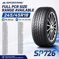 Pneu de voiture haute performance SPORTRAK SP726 245/45R18 UHP PCR, pneu radial sans chambre à air, pneu chinois pour roues de voiture