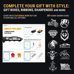 Couteau de poche pliant gris en acier inoxydable avec clip de ceinture, 3 pièces - Product Image 2