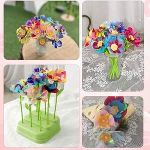 Recién llegado, Kit <span class=keywords><strong>de</strong></span> juguete para hacer ramo <span class=keywords><strong>de</strong></span> flores <span class=keywords><strong>de</strong></span> tela DIY, actividad educativa, <span class=keywords><strong>preescolar</strong></span>, cumpleaños, Pascua, regalos para el Día <span class=keywords><strong>de</strong></span> <span class=keywords><strong>la</strong></span> <span class=keywords><strong>madre</strong></span> - Product Image 3
