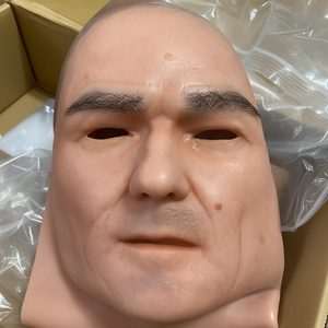 Halloween Realistic Thin Comfortable Grandpa Silicone Latex the Elderly Headgear Masquerade Mask Can Be Customized - Product Image 1