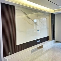 Panneau mural en bois de bambou couleur marbre imperméable pour l'intérieur, idéal pour la décoration murale derrière le téléviseur, avec garantie de 5 ans