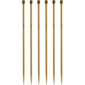 6 Pcs 4.5mm Wooden Knitting Needle Straight Single Pointed US Size 7 for DIY Yarn Craft Set,<b>Socks</b>, Sweater, Nice Gift for Women - Product Image 1
