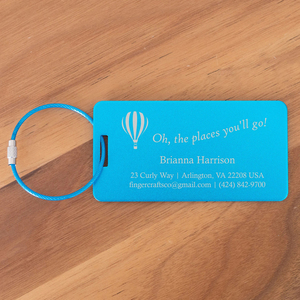 Cá nhân hoá tùy chỉnh giá rẻ colourful nhôm kim loại du lịch hành lý thẻ ID hành lý tag - Product Image 2