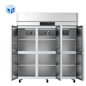 Grande capacità 1260L commerciale 6 porte ventola di raffreddamento frigo funzionamento silenzioso facile pulito in <span class=keywords><strong>acciaio</strong></span> inox <span class=keywords><strong>frigorifero</strong></span> per cucine - Product Image 6
