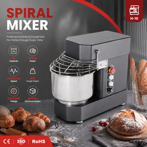 Équipement de boulangerie 5 kg, mélangeur à pain, <span class=keywords><strong>pizza</strong></span>, gâteau, machine de boulangerie, mélangeur spiral, mélangeur à pâte spiral - Product Image 2