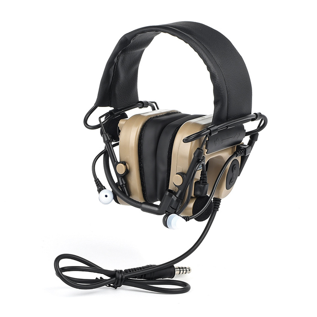 WADSN Tactical Gaming Headset Active Noise Cancelling IPX-4 Waterproof Wired Headphones with Battery for Game WZ038