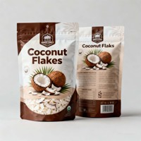 Sachets Doypack Personnalisés Imprimés Brillants avec Fermeture Ziplock pour Farine de Noix de Coco – Emballage Plastique pour Poudre