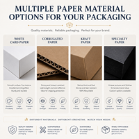 Boîte d'expédition en carton ondulé portable avec logo personnalisé et gaufrage, emballage cadeau de luxe écologique pour vêtements et artisanat